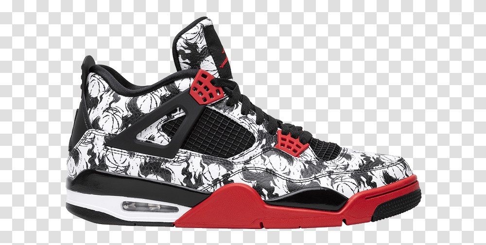 Air Jordan 4 Tattoo, Apparel, Shoe, Footwear Transparent Png