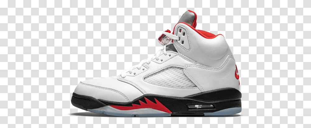 Air Jordan 5 Fire Red Air Jordan 5, Shoe, Footwear, Clothing, Apparel Transparent Png