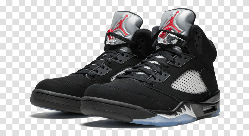 Air Jordan 5 Og Metallic, Apparel, Shoe, Footwear Transparent Png