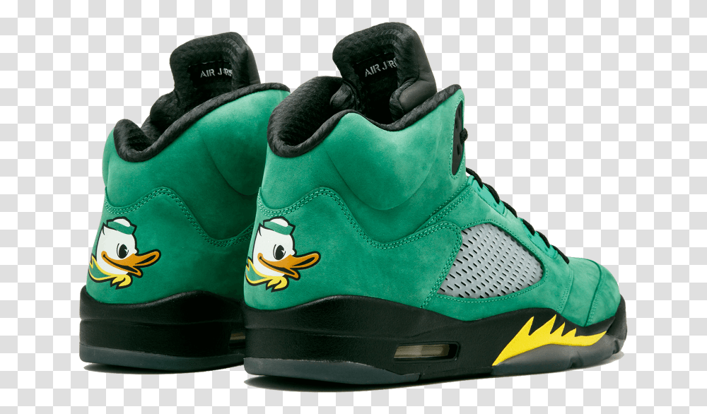 Air Jordan 5 Oregon Ducks, Apparel, Shoe, Footwear Transparent Png