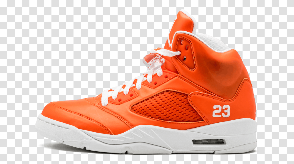 Air Jordan 5 Rainbow Orange White Jordan 5 Retro Orange, Shoe, Footwear, Apparel Transparent Png