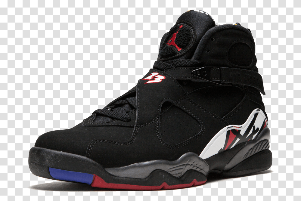 Air Jordan 8 Retro Black, Apparel, Shoe, Footwear Transparent Png