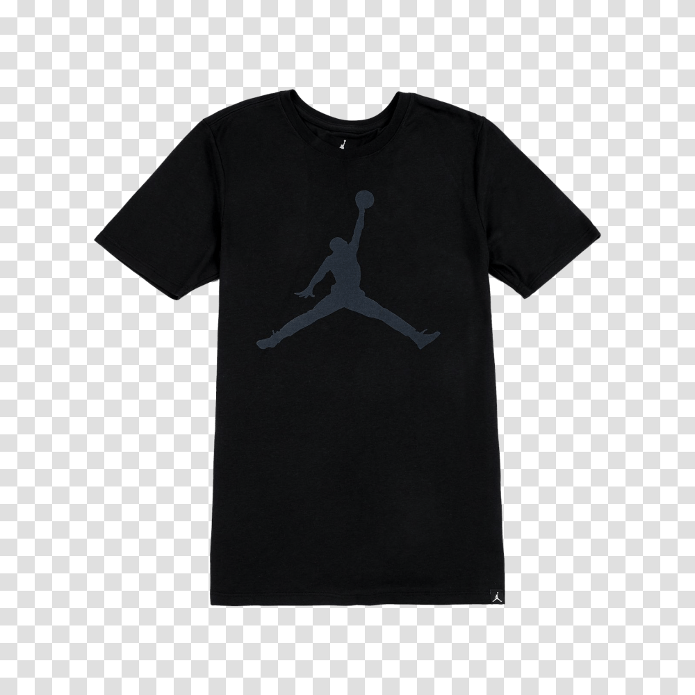 Air Jordan Iconic Jumpman Logo Tee Black, Apparel, T-Shirt, Sleeve Transparent Png