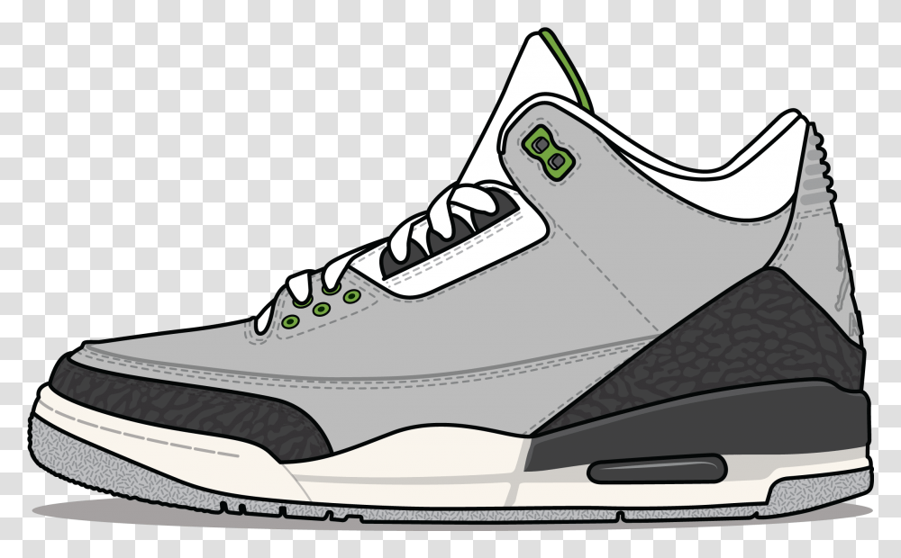 Air Jordan Iii Retro Clorophyll Light Jordan 3 Retro, Clothing, Apparel, Shoe, Footwear Transparent Png