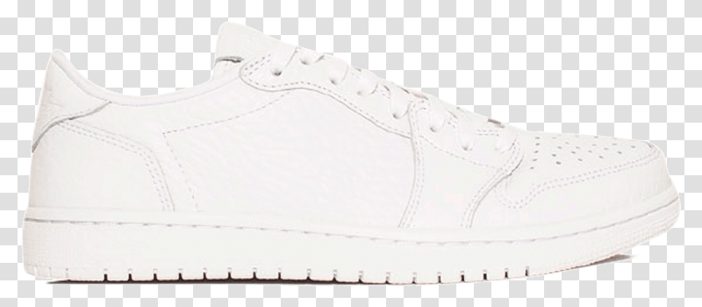 Air Jordan Sneakers 1 Low No Swoosh White Adidas, Shoe, Footwear, Apparel Transparent Png