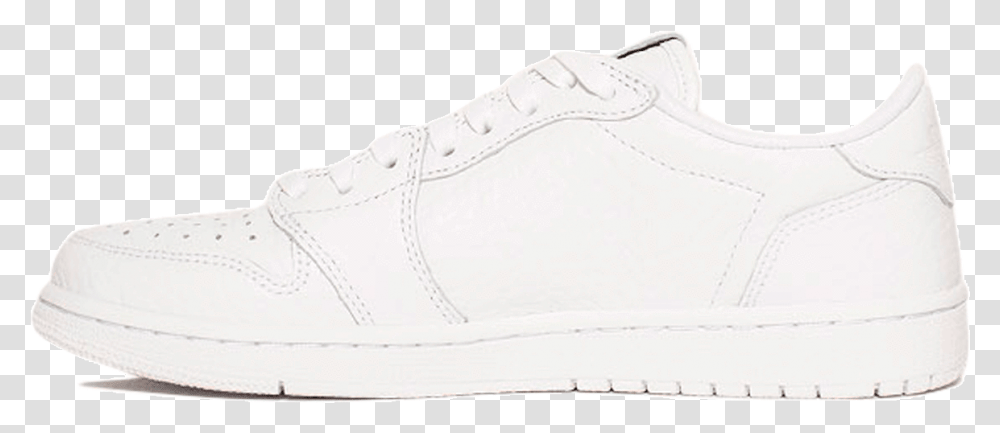 Air Jordan Sneakers 1 Low No Swoosh White Walking Shoe, Apparel, Footwear, Running Shoe Transparent Png