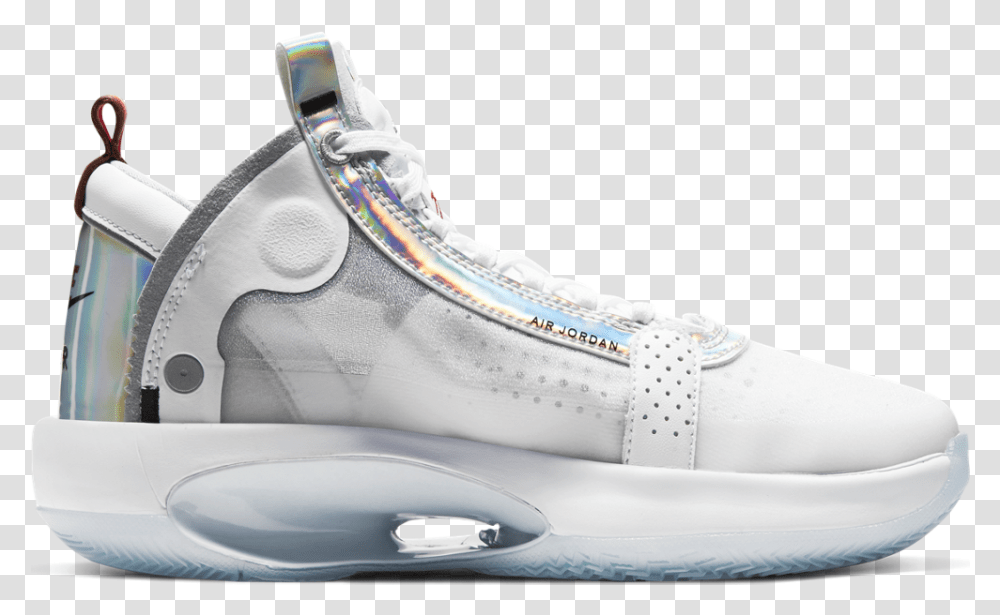 Air Jordan Xxxiv Big Kids' Basketball Shoe Gs 'whitesilver' Round Toe, Clothing, Apparel, Footwear, Sneaker Transparent Png