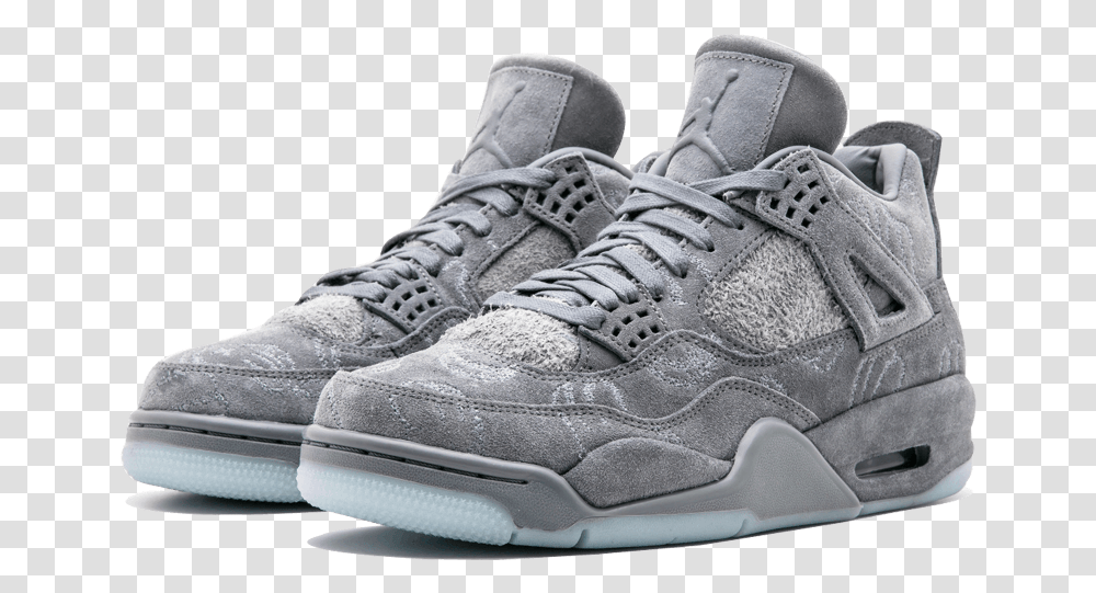 Air Jordans Jordan 4 Kaws Grey, Shoe, Footwear, Apparel Transparent Png