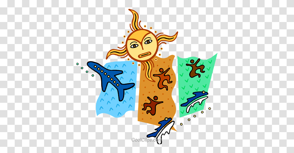 Air Land And Sea With Modern Sun Design Royalty Free Vector Clip, Fish, Animal, Sea Life Transparent Png