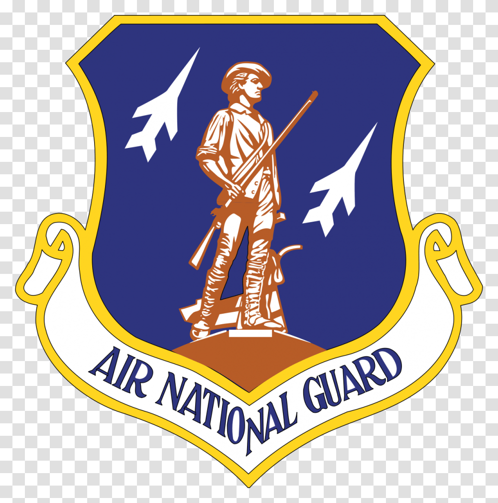Air National Guard Logo, Person, Human, Emblem Transparent Png