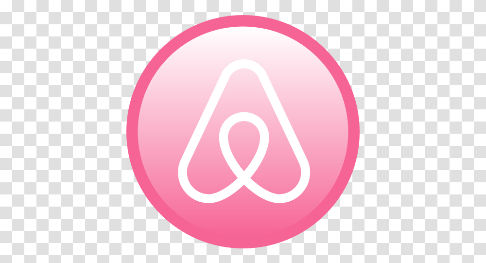 Airbnb Icon Circle, Heart, Symbol, Purple, Text Transparent Png