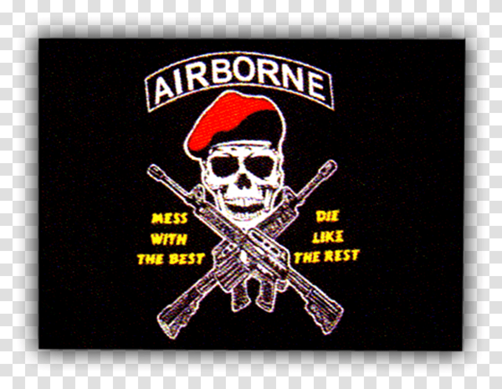 Airborne Mess With The Best Flag, Person, Human, Pirate Transparent Png