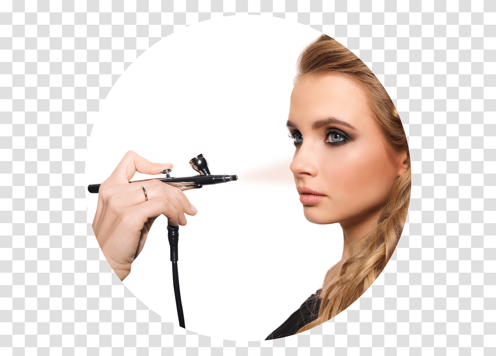 Airbrush Makeup Workshop Makeup Airbrush, Person, Head, Face, Hair Transparent Png