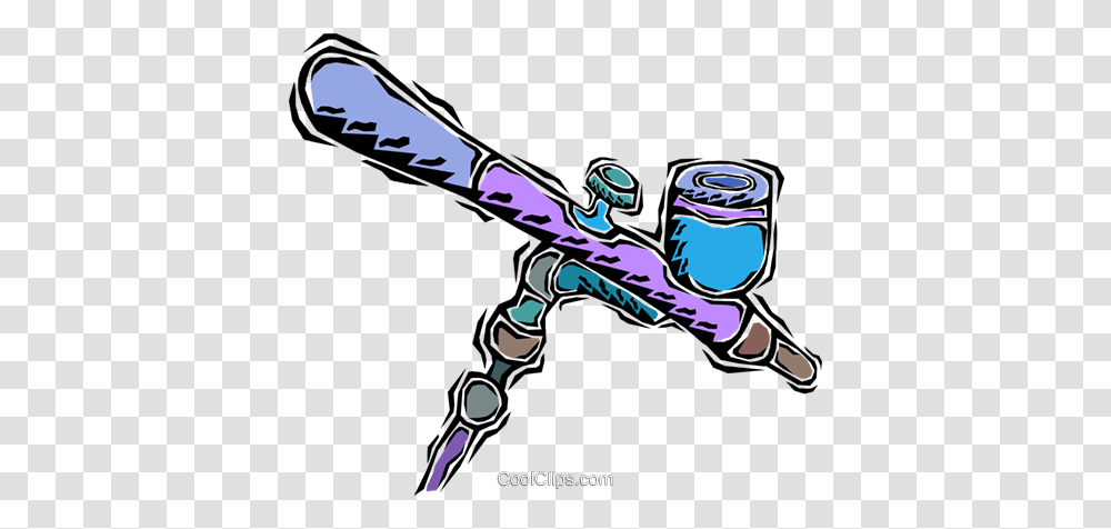 Airbrush Royalty Free Vector Clip Art Illustration, Gun, Weapon, Weaponry, Smoke Pipe Transparent Png