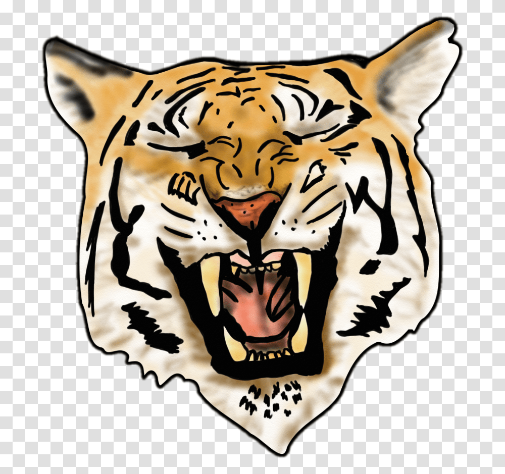 Airbrush Tiger Image Desenho Tigre, Mammal, Animal, Wildlife, Label Transparent Png