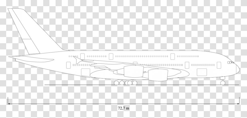 Airbus A380 Profile Sideview Aircraft Drawing Etihad Airbus A380 Colouring, Vehicle, Transportation, Airplane, Spaceship Transparent Png