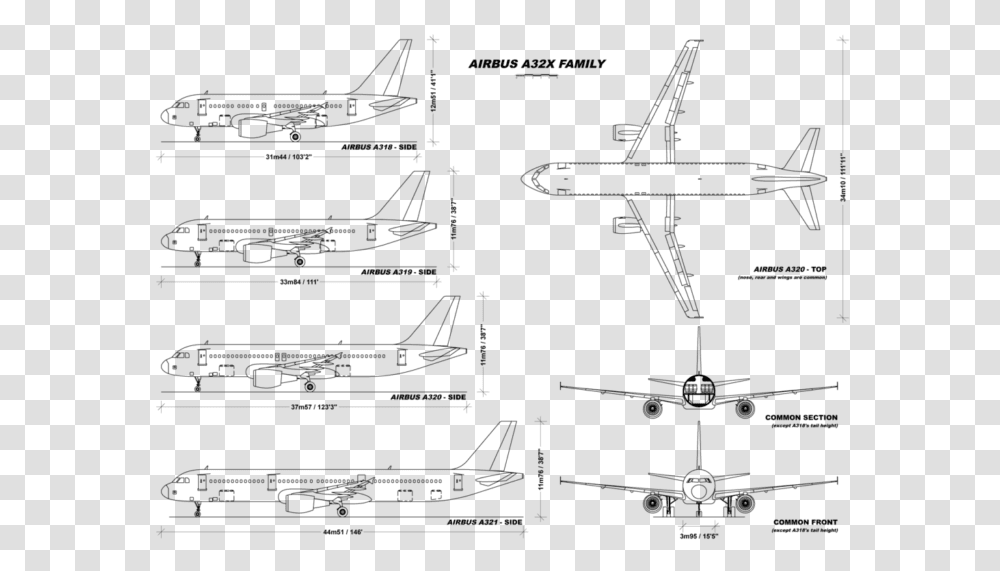 Airbus Acj320 Neo Blueprint, Transportation, Vehicle, Aircraft, Utility Pole Transparent Png
