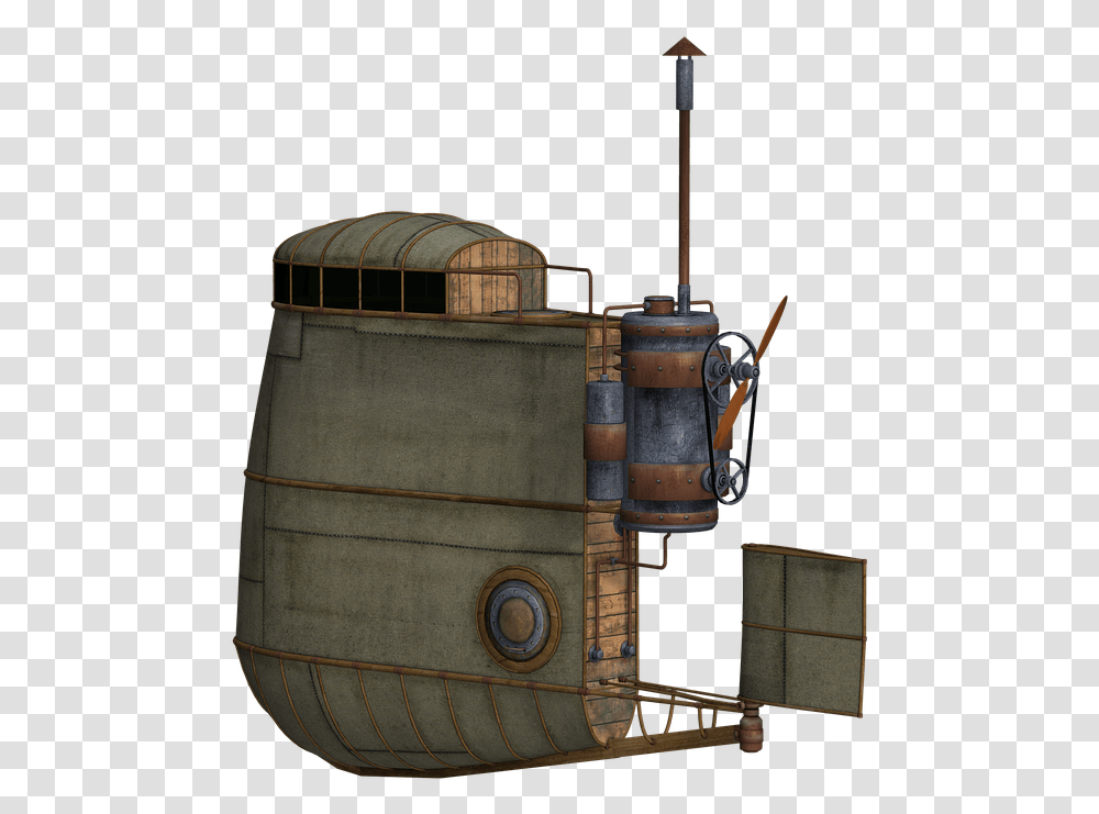 Aircraft Airship Float Fantasy Image Bag, Machine, Building, Architecture, Tower Transparent Png