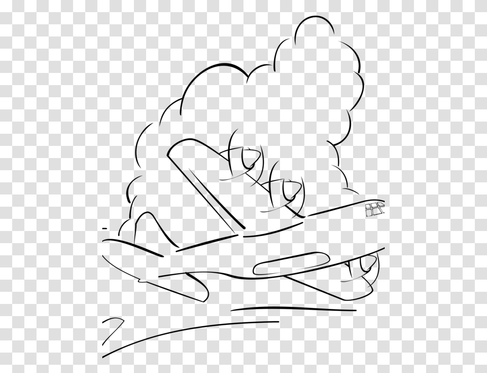 Aircraft Aviation Free Commercial Airplane Outline, Gray, World Of Warcraft Transparent Png