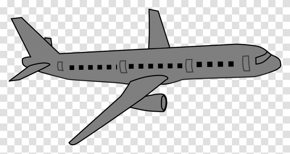 Aircraft Clipart Background Grey Plane Clipart, Airliner, Airplane, Vehicle, Transportation Transparent Png
