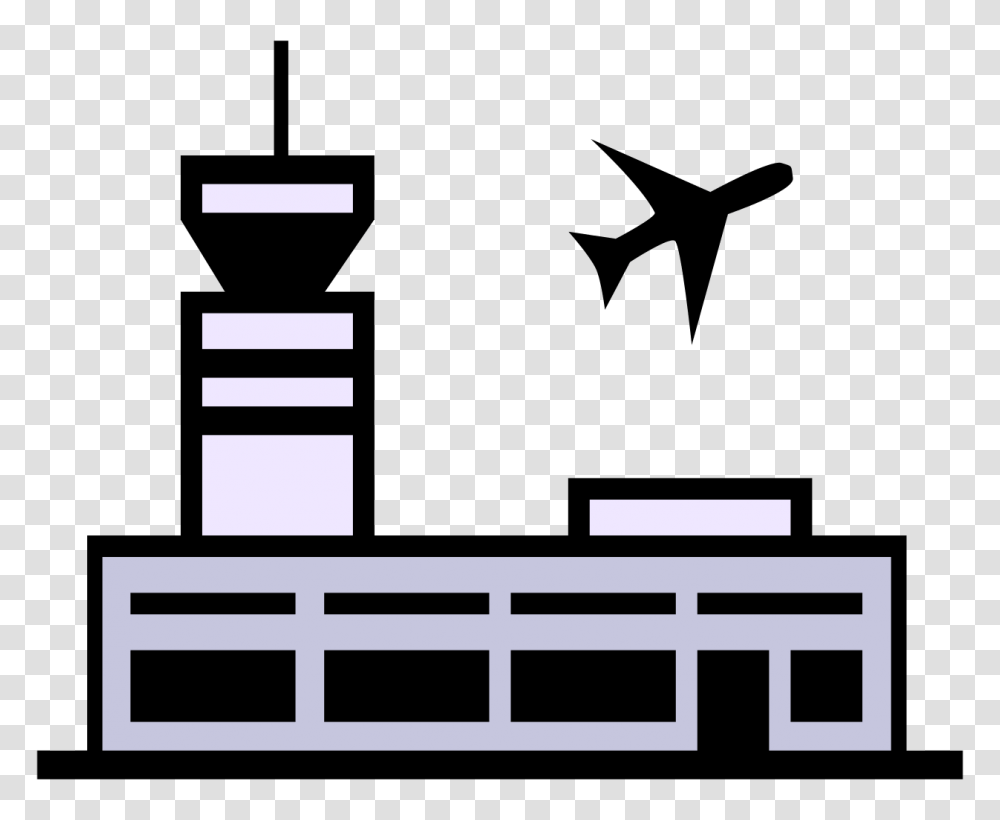 Airfield Clipart Airport Terminal, Tarmac, Road, Handrail Transparent Png