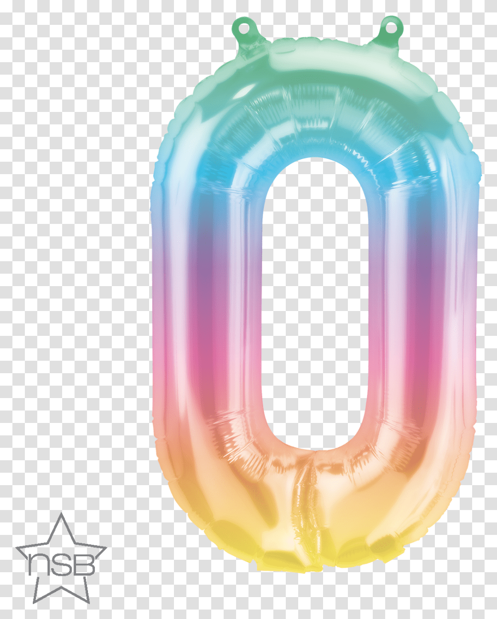 Airfill Only Number 0 Jelli Ombre Balloon Bargain 0 Number Birthday Balloon, Text, Alphabet, Light, Symbol Transparent Png