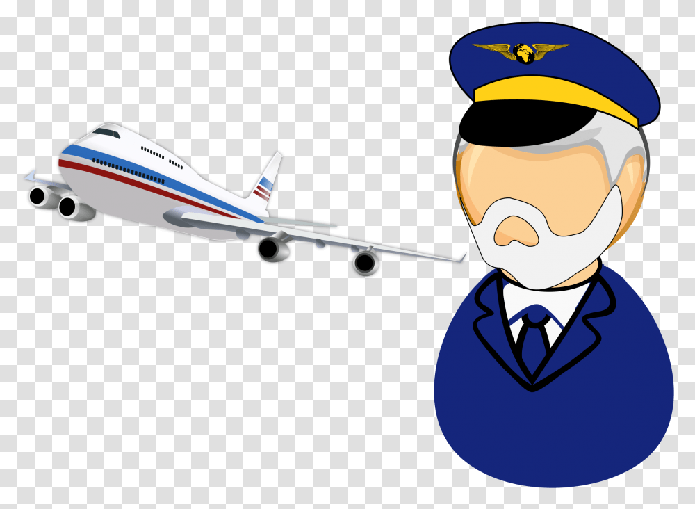 Airline Pilot Big Image Airplane Pilot Clip Art, Aircraft, Vehicle, Transportation, Airliner Transparent Png