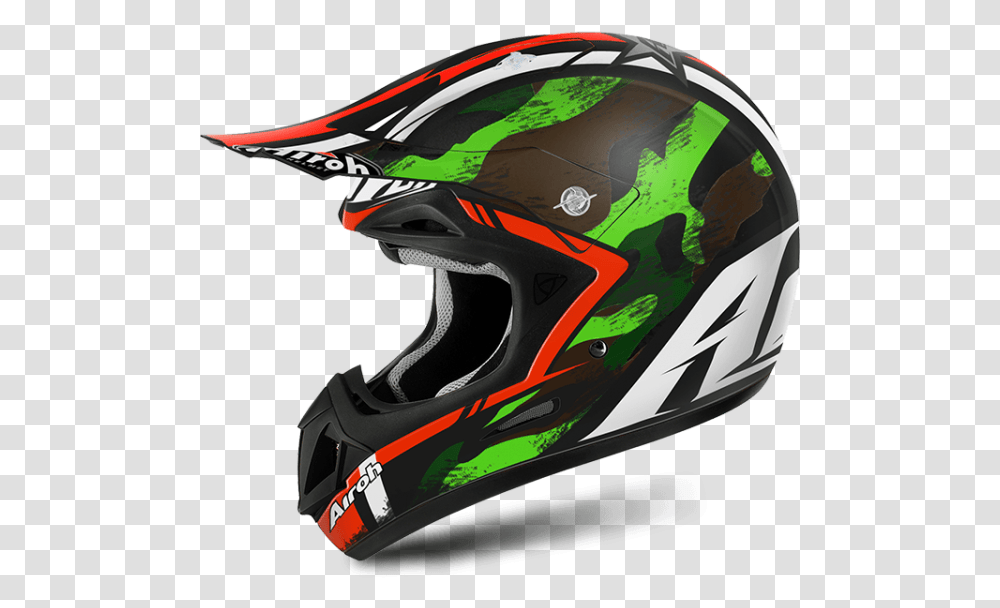 Airoh Jumper Warrior Green Matt Helmet Casco Airoh Mimetico, Apparel, Crash Helmet Transparent Png