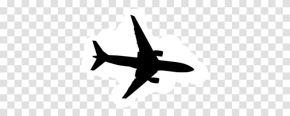 Airplane Transport, Stencil, Silhouette, Transportation Transparent Png