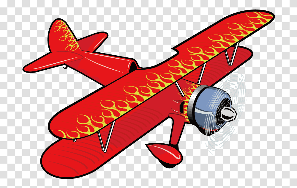 Airplane Aircraft Propeller Illustration Aeroplano Dibujo Pintado, Biplane, Vehicle, Transportation Transparent Png