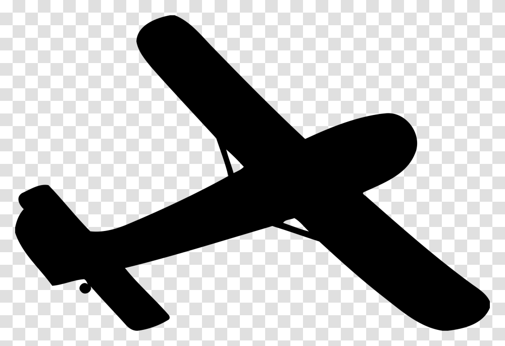 Airplane Aircraft Silhouette Clip Art Glider Plane Silhouette, Gray, World Of Warcraft Transparent Png