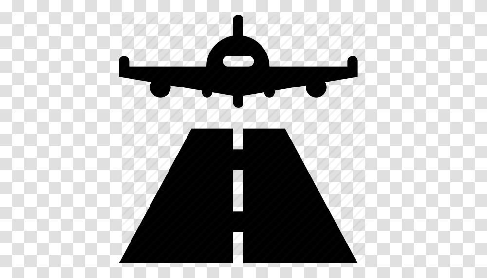 Airplane Airport Flight Jet Landing Plane Icon, Piano, Leisure Activities, Musical Instrument, Cowbell Transparent Png