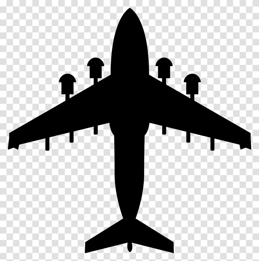 Airplane Antonov An 225 Silhouette, Aircraft, Vehicle, Transportation, Airliner Transparent Png