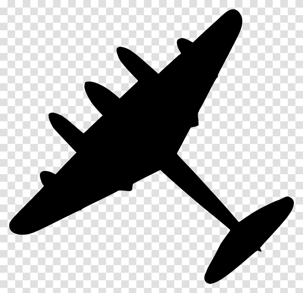Airplane Bomber Fighter Aircraft Clip Art Ww2 Bomber Clipart, Gray, World Of Warcraft Transparent Png