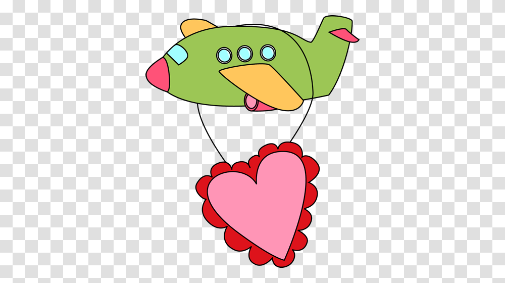Airplane Carrying A Valentine Valentines Day Clip Art, Heart, Dynamite, Bomb, Weapon Transparent Png