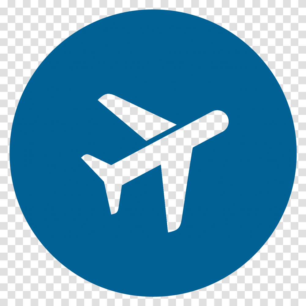 Airplane Circle Icon, Sign, Road Sign, Pedestrian Transparent Png