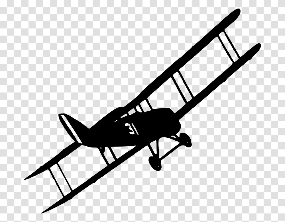 Airplane Clip Fancy Biplane, Gray, World Of Warcraft Transparent Png