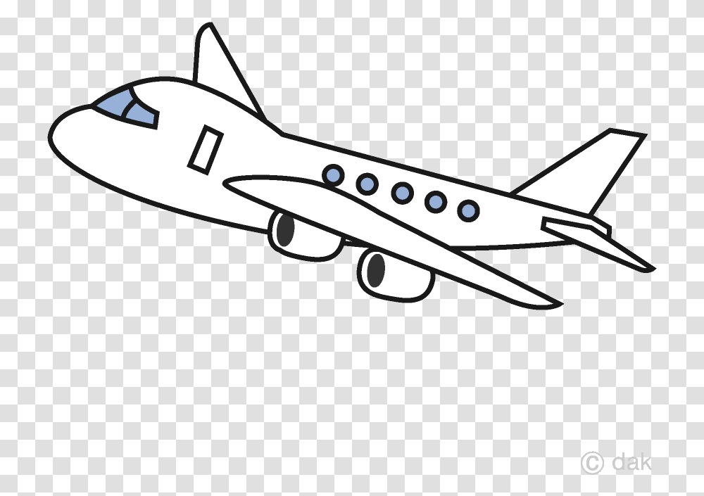 Airplane Clipart Black And White, Aircraft, Vehicle, Transportation, Jet Transparent Png