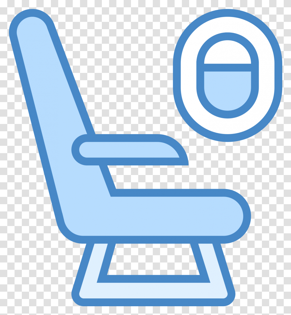 Airplane Clipart Chair Airline Seat Icon, Furniture, Rocking Chair, Cushion Transparent Png