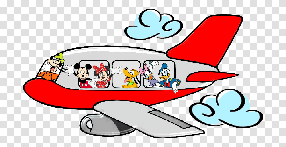 Airplane Clipart Mickey Mickey Mouse On A Plane, Transportation, Vehicle, Watercraft Transparent Png