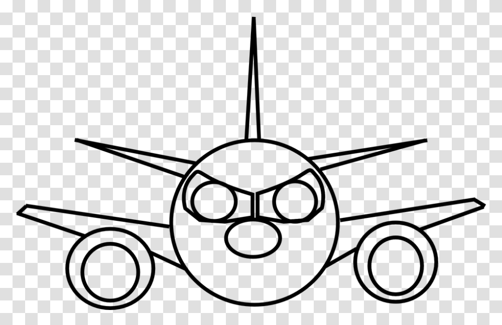 Airplane Drawing Aircraft Clip Art Draw The Front Of A Plane, Gray, World Of Warcraft Transparent Png