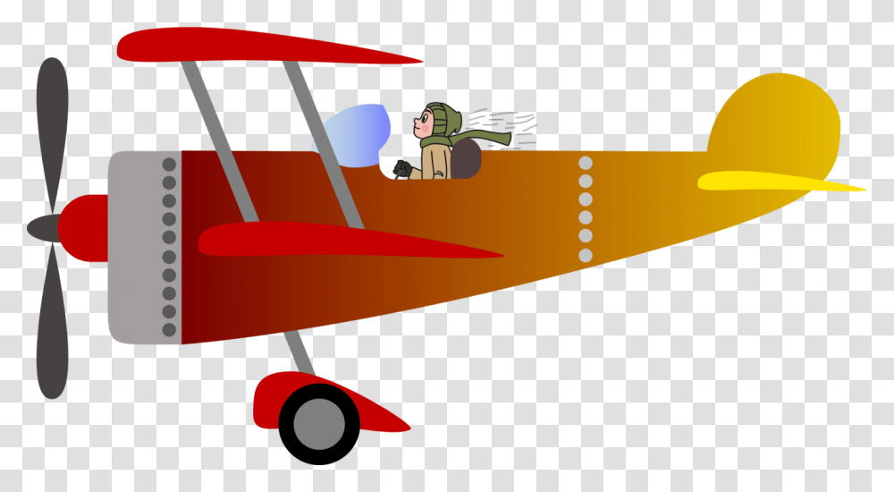 Airplane Fixed Wing Aircraft Biplane Aviation, Vehicle, Transportation Transparent Png