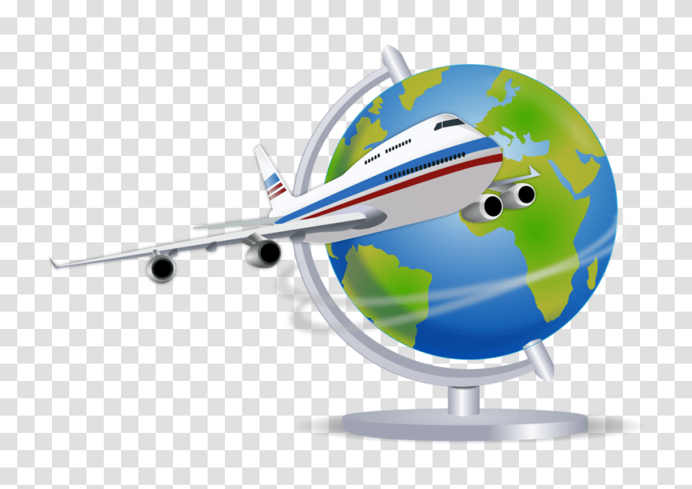 Airplane Globe Air Travel Computer Icons, Outer Space, Astronomy, Universe, Aircraft Transparent Png