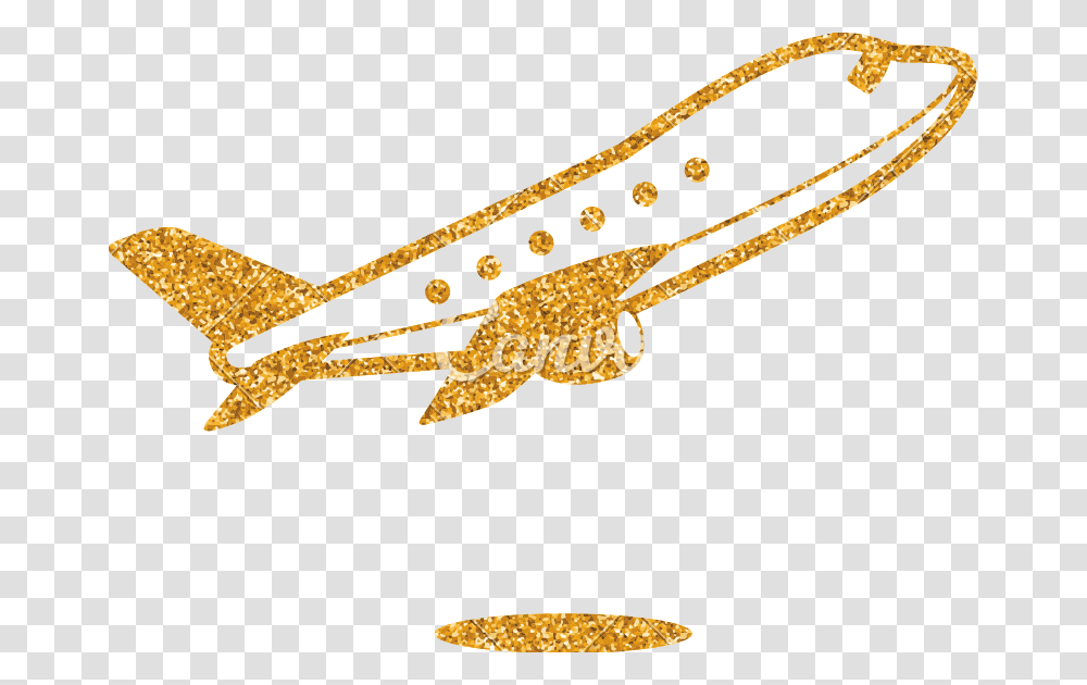 Airplane Gold Glitter Icon, Animal, Lamp, Bazaar, Market Transparent Png