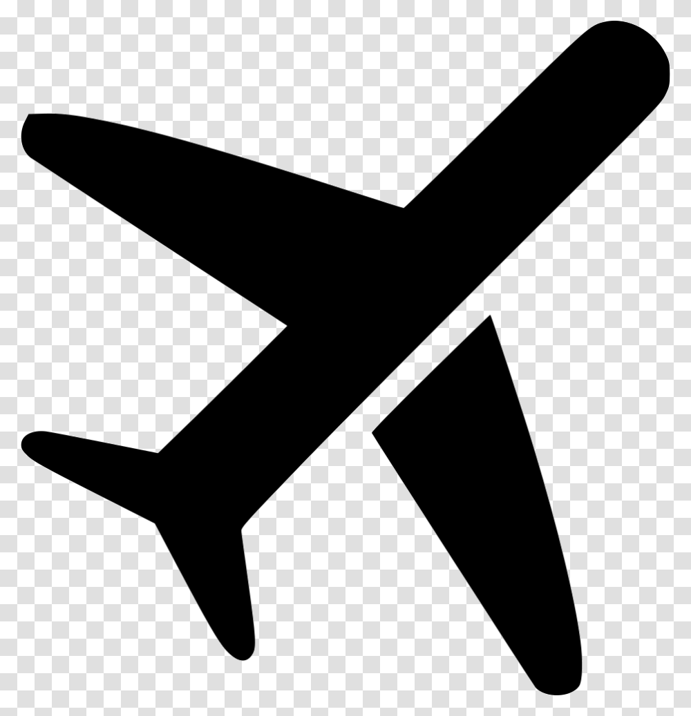 Airplane Icon, Silhouette, Stencil, Axe Transparent Png