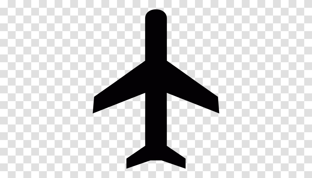 Airplane Icon, Cross, Silhouette, Outdoors Transparent Png