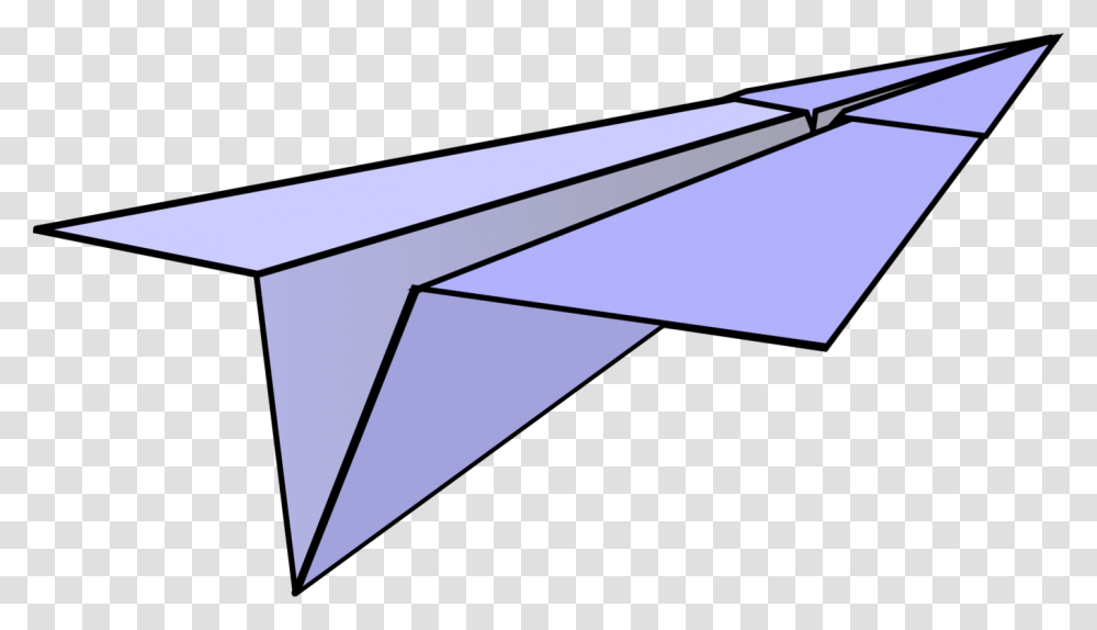 Airplane Paper Plane Aviation Drawing, Triangle, Envelope Transparent Png