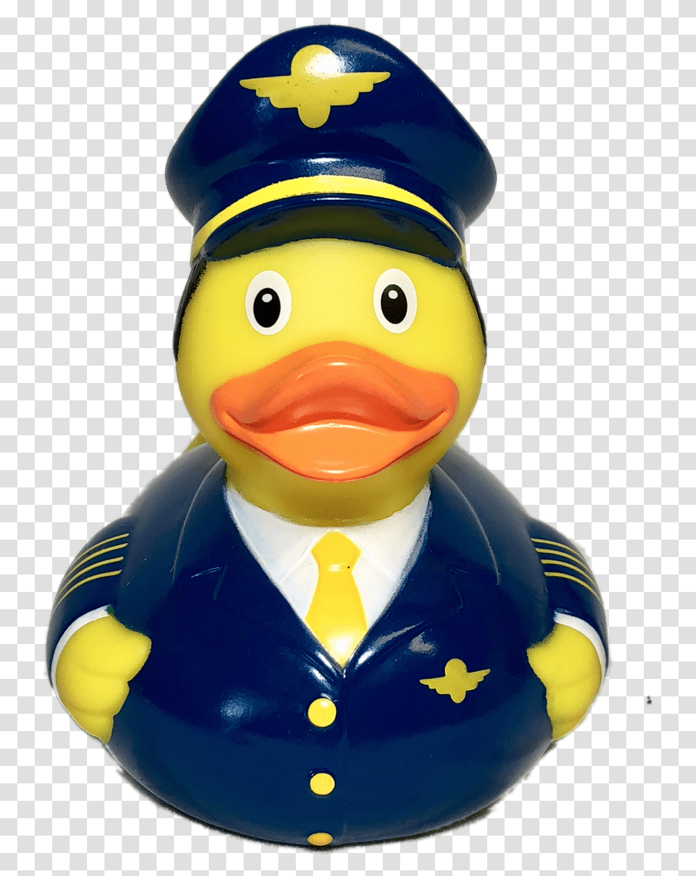 Airplane Pilot Rubber Duck By Lilalu Bath Toy, Figurine, Snowman, Winter, Outdoors Transparent Png