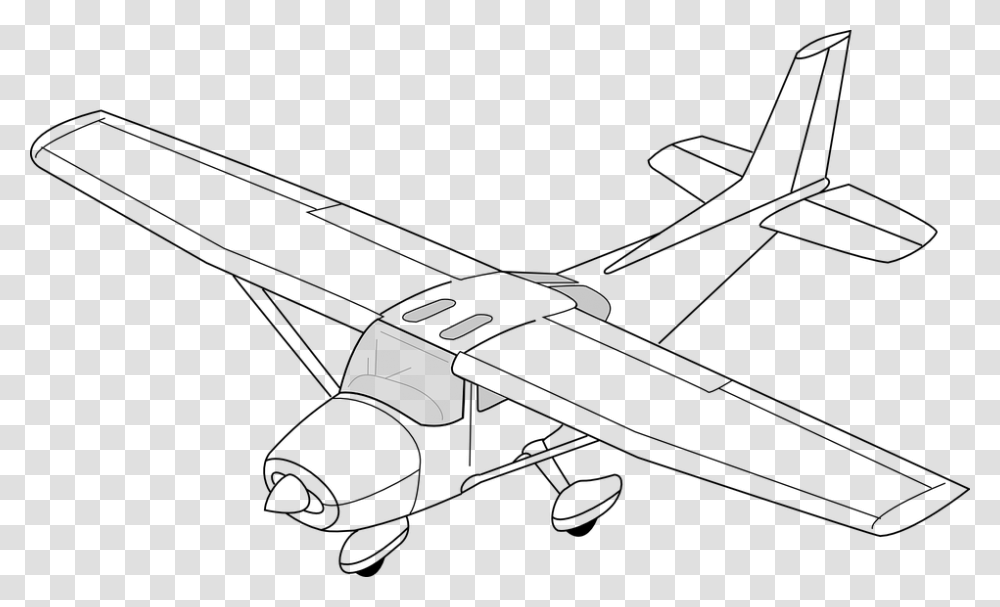 Airplane Plane Aircraft Propeller Cessna Aeroplane Cessna 172 Clipart, Bird, Couch, Furniture, Stage Transparent Png