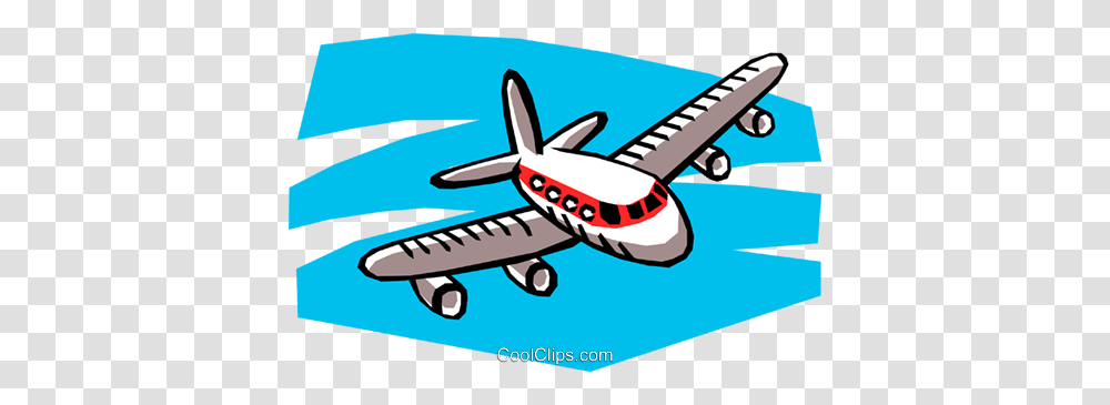 Airplane Royalty Free Vector Clip Art Illustration, Aircraft, Vehicle, Transportation, Airliner Transparent Png